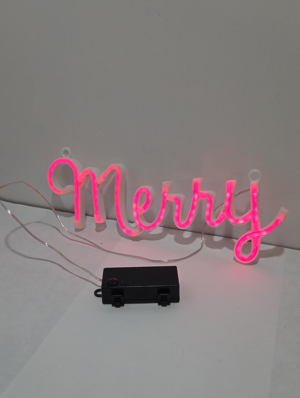 Red "Merry" Neon Sign Light